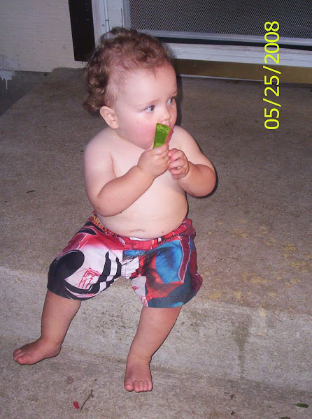 Eating watermelon for the first time!!