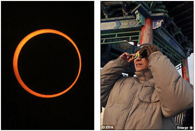 eclipse Kumpulan Foto Foto Keindahan Gerhana Matahari Cincin (Dari Darat dan Satelit)