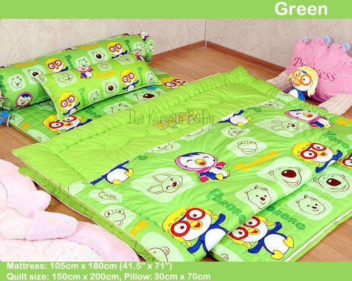 안녕하세요 The Korean Baby blog Pororo "yo" mattress set