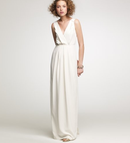 This JCrew wedding dress looks like something a Grecian statue would wear