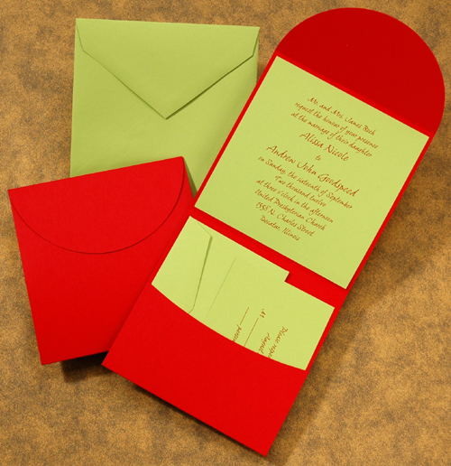 This lime green invitation