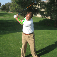 right arm begins to straighten