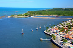 Porto Seguro panorâmico do rio Buranhém e rua Portugal