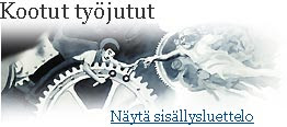 Näytä Työjuttuja-kirjoituskokoelman sisällysluettelo