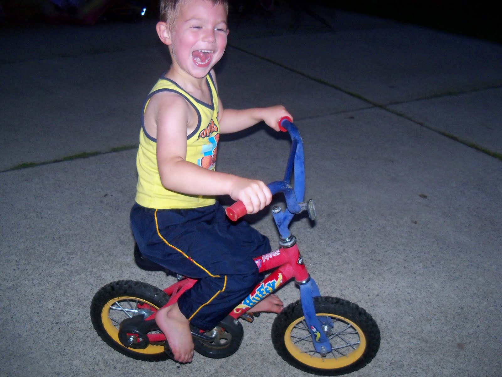 The Maurer Family! My little man without training wheels! )