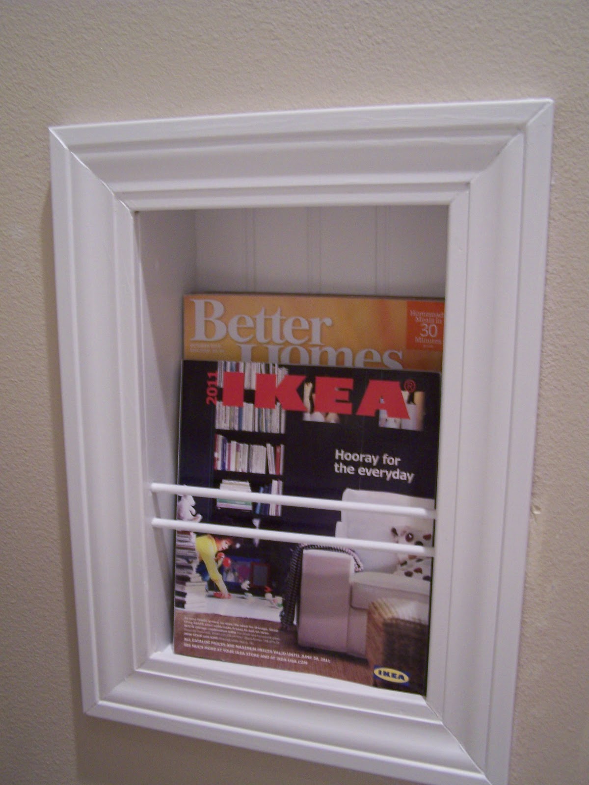 Going A Little Coastal Recessed Magazine Rack