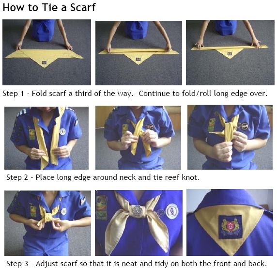 CHIJ St. Theresa's Convent Girl Guides Tying a Scarf