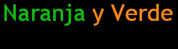 Naranja y Verde