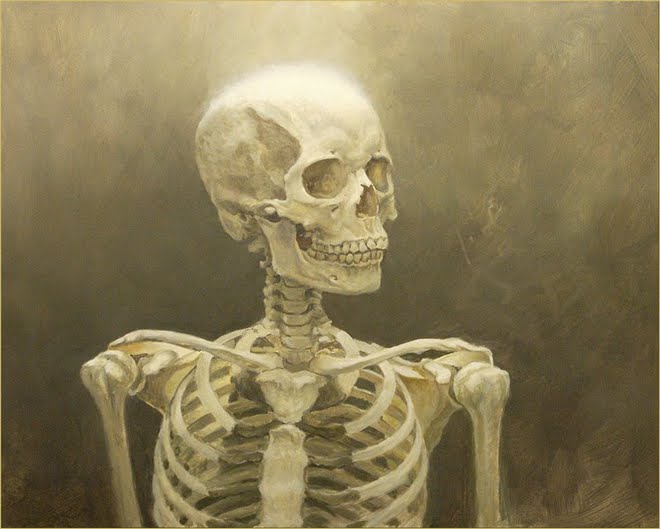 Work In Progress ~Study of a female skeletal bust.