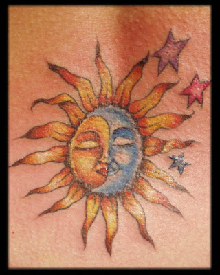 sun tattoo. dresses tribal sun tattoo
