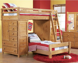 Practical styling Creekside bunk bed option for child's room