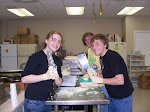 Roberta, Diana, and Aidan in the kitchen!