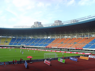 empty soccer stadium