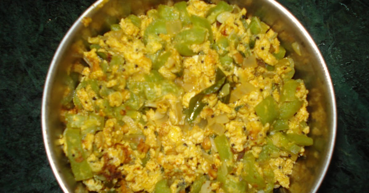 Sabitha Kitchen Chinese Okra (Peerkangai) Egg Poriyal
