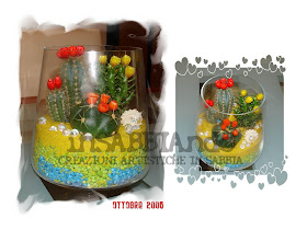 inSABBIAndo: Sand Art: vaso decorato con sabbia colorata e pietre