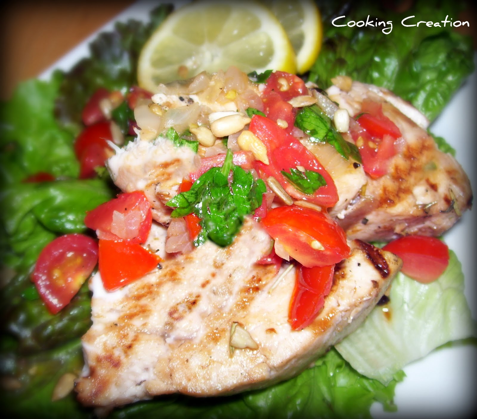 Cooking Creation Mediterranean Swordfish