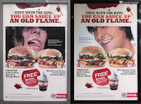 Burger King sauce up old flame ad
