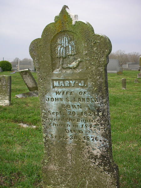 Mary Jane Blakeley Lander's stone, 2009