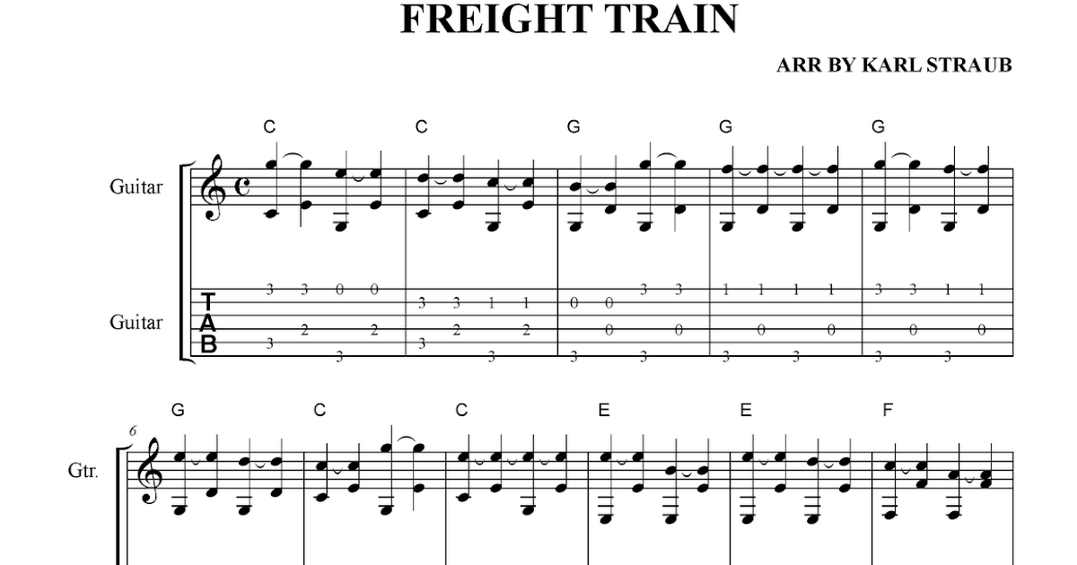 KARL STRAUB, GUITAR TEACHER FINGERSTYLE GUITAR "FREIGHT TRAIN"