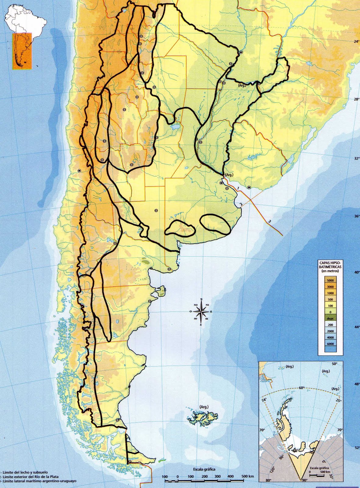 Geografía en el Colegio Nacional: Geografía II - Mapa de Relieves en