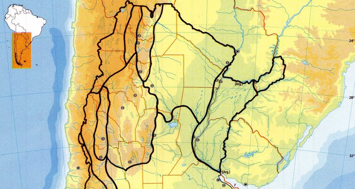 Geografía en el Colegio Nacional: Geografía II - Mapa de Relieves en