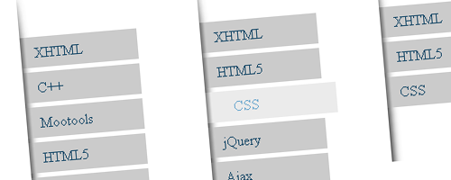 jQuery style menu with CSS3