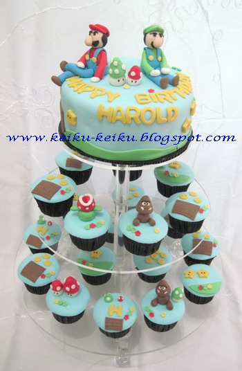 mario cupcake stand