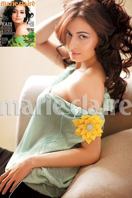 <br />Dia Mirza Marie Claire Photo Shoot
