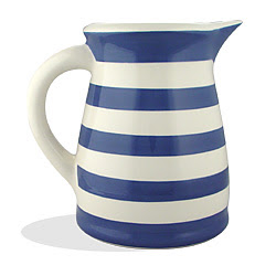 blue striped jug
