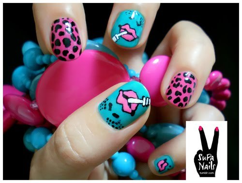 2. Abstract Funky Nail Art Design - wide 7