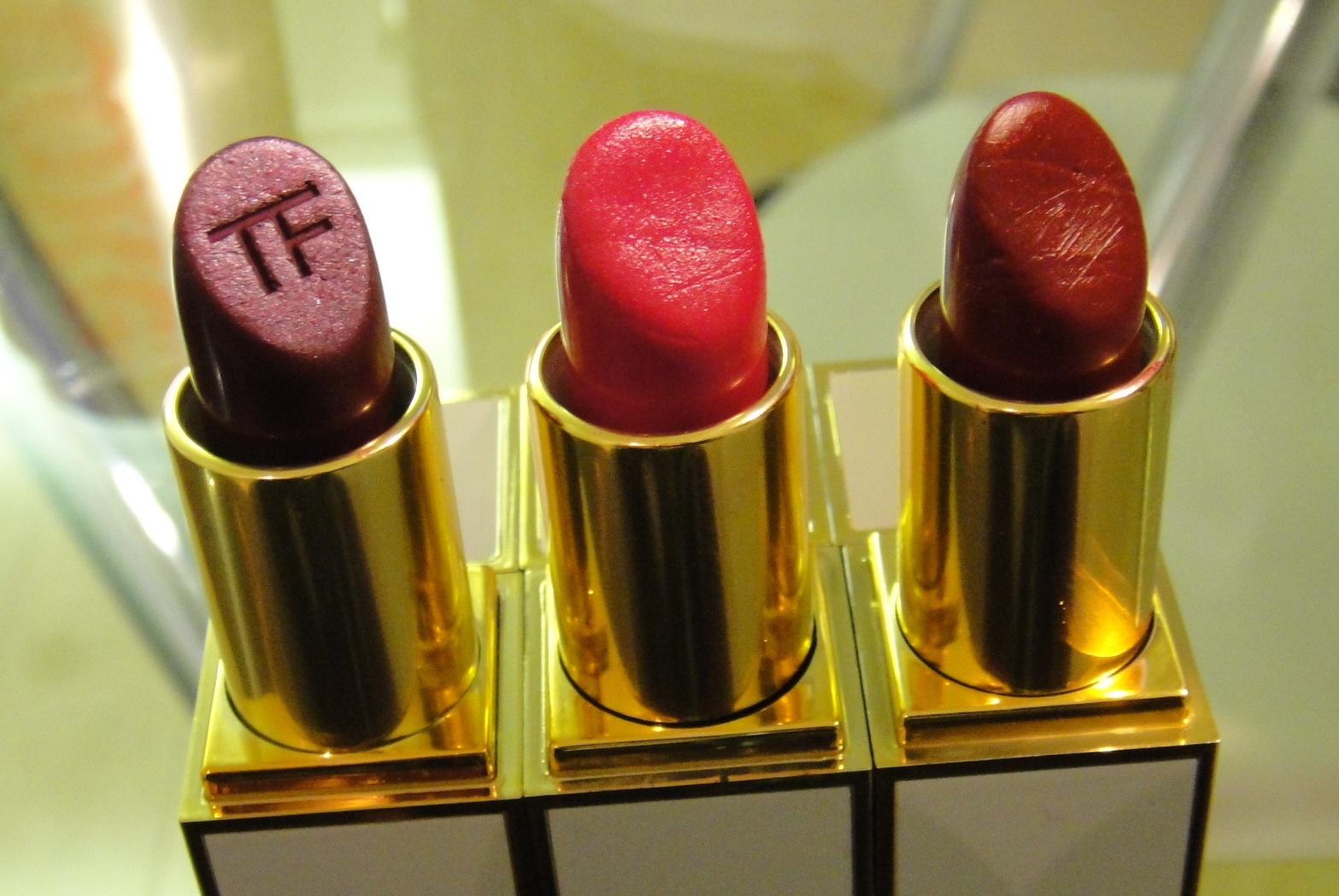 Tom Ford Lipsticks Bruised Plum and Smoke Red Swatched Get Lippie