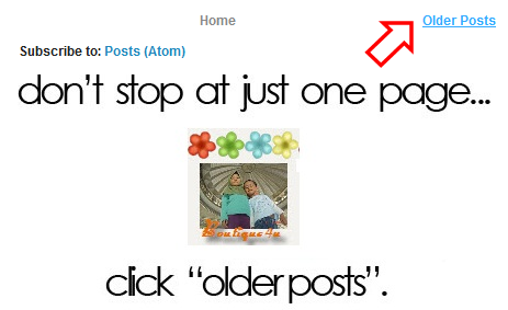 click 'older posts' on your upper right conner as sample below
