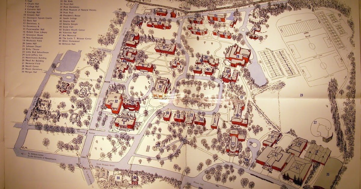 palblog Blast from the Past 232 Amherst College campus map