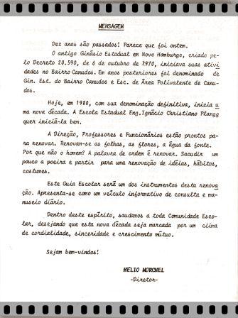 MENSAGEM DO PROF HÉLIO