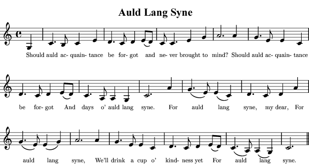 "Auld Lang Syne" "Auld Lang Syne"