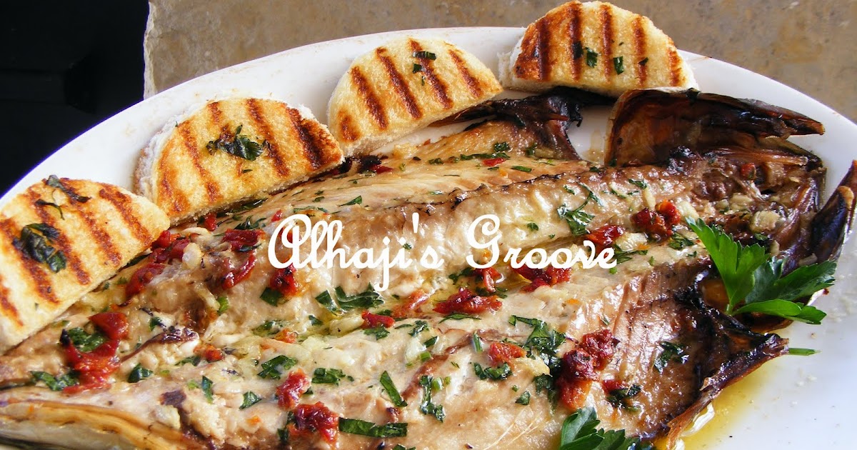 Food and lens Grilled Mackerel fish.