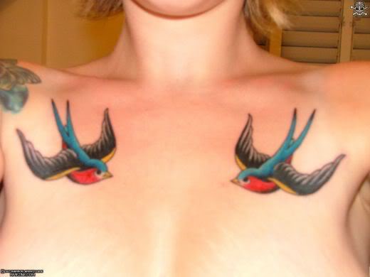 Cute gallery of Swallow bird tattoo artwork design pictures