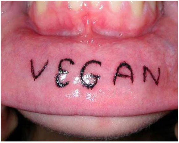Alexander's Lip Tattoo - Sean Adams About Sandi Vegan lip tattoo.
