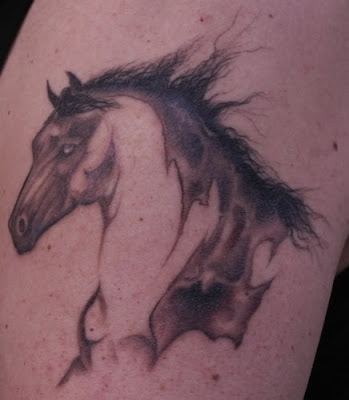 Tattered horse tattoo. Tattered horse tattoo.