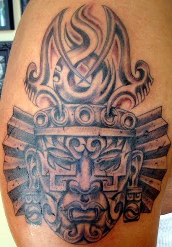 Aztec tattoos are often very complex and highly detailed.