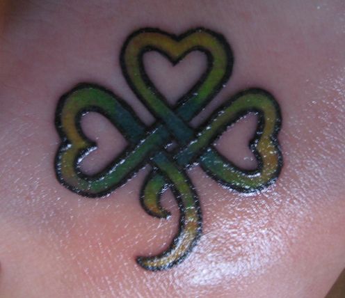 It seems like the majority of shamrock tattoos are very small in size, 