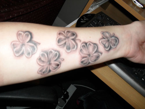 four leaf clover tattoo designs. Four leaf clover ideas.