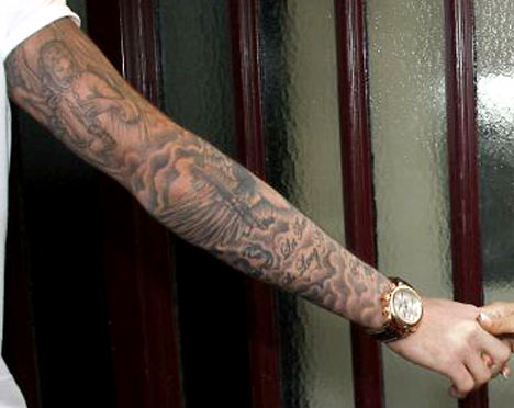 angel sleeve tattoo