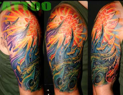 cross sleeve tattoos tribal arm sleeve tattoos. Half Sleeve Tattoos