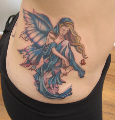 Cherub tattoos go hand in hand with other designs such as flowers,