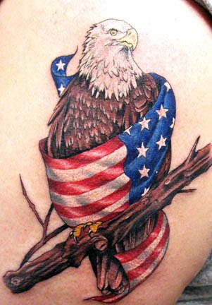 Flag tattoos aren't always presented in a patriotic or flattering fashion, 