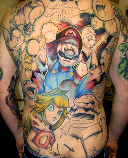 Super Mario Brothers inspired back piece.