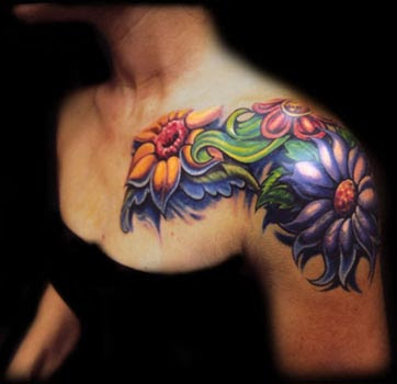tattoos on back of shoulder. shoulder tattoos for women