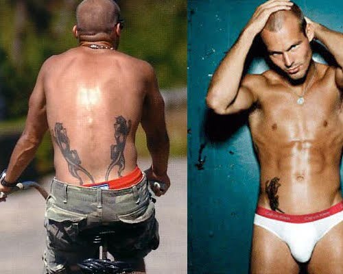 Freddie Ljungberg has two rather large black panther tattoos, one located on 