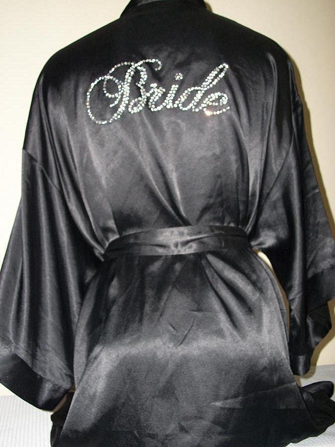 Satin Clothes Victoria's Secret Rhinestone BRIDE Robe